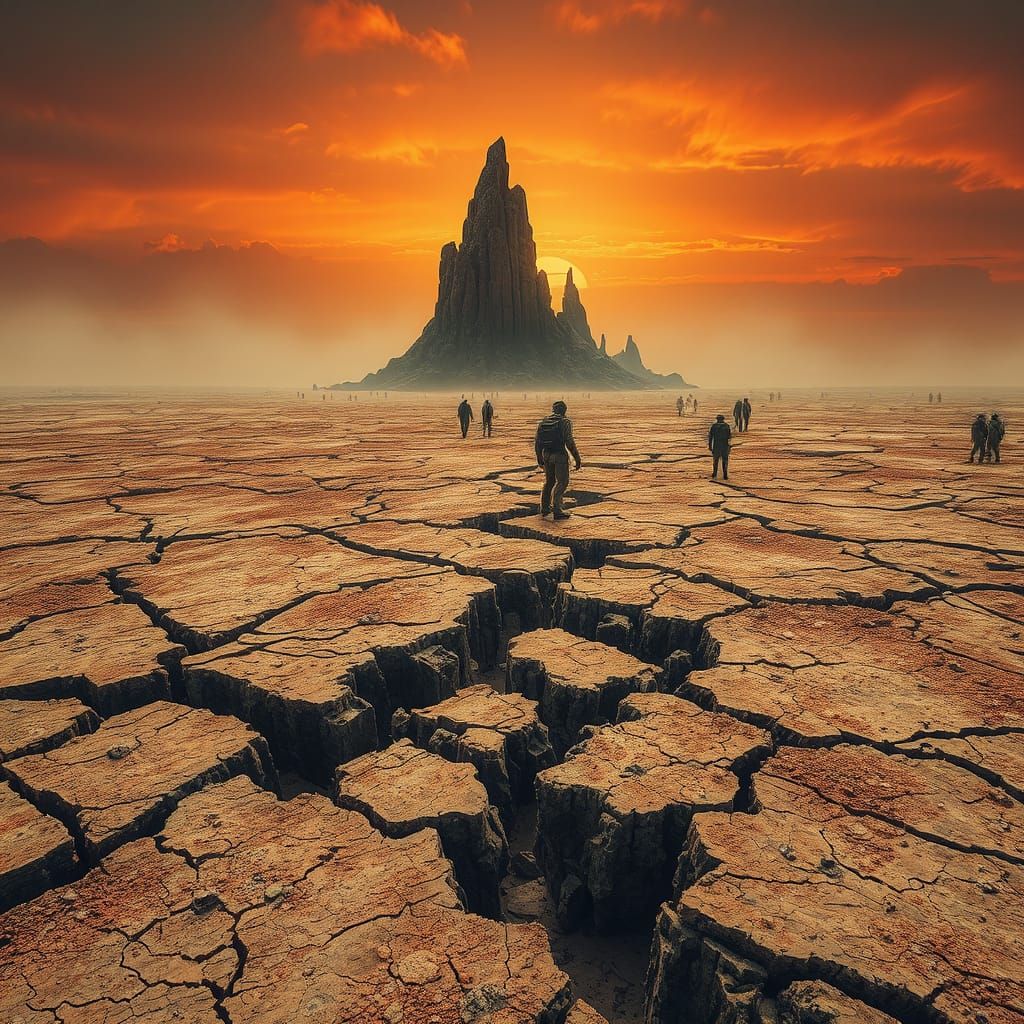 Desperate Earth on Brink of Collapse, Desolate Landscape