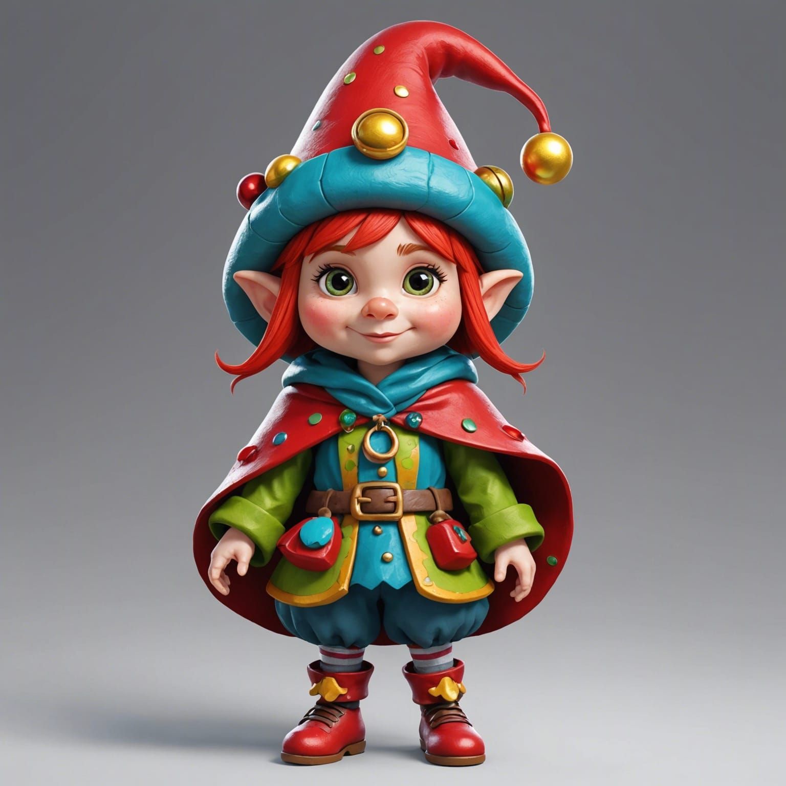 Lively Gnome Jester Named Cherry Silvernugget