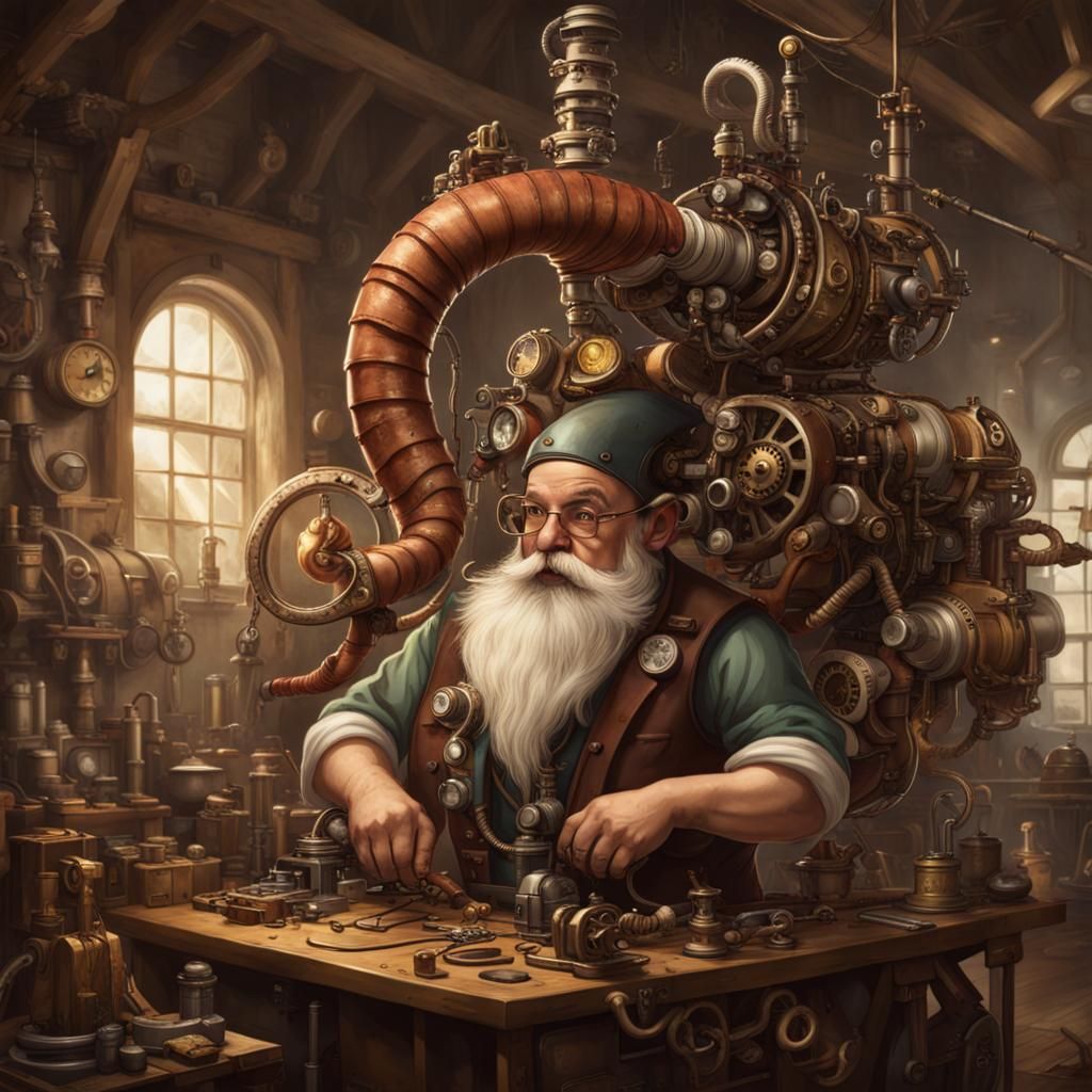 Gnomish Engineer Creates Tentacle Mount with Steampunk Engin...
