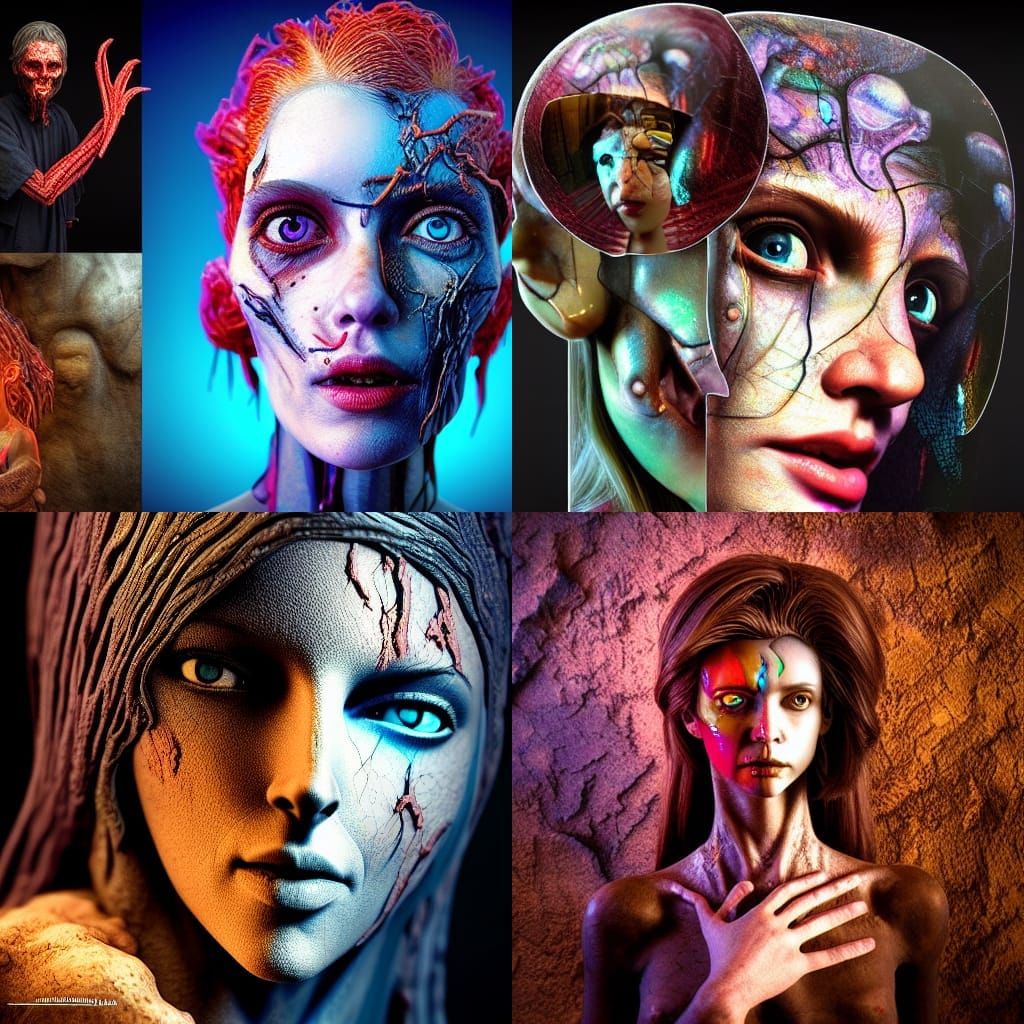 Biopunk Viltrumite Portrait in Digital Illustration Style