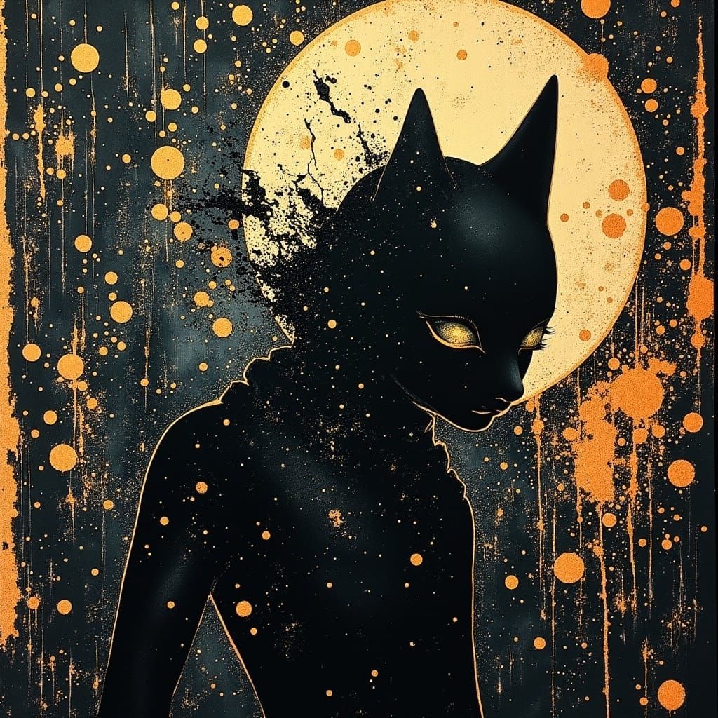 Werewolf in Vogue Style - Psychedelic Party Scene