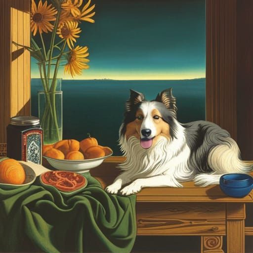 Border Collie Bliss: Anime Ink Harvest Supper