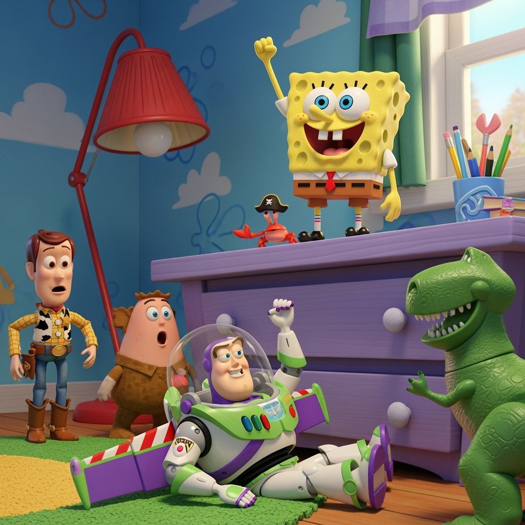SpongeBob Replaces Buzz in Toy Story, Pixar Style