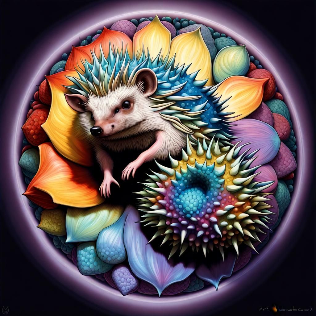 Cosmic Hedgehog in Pop Art Style