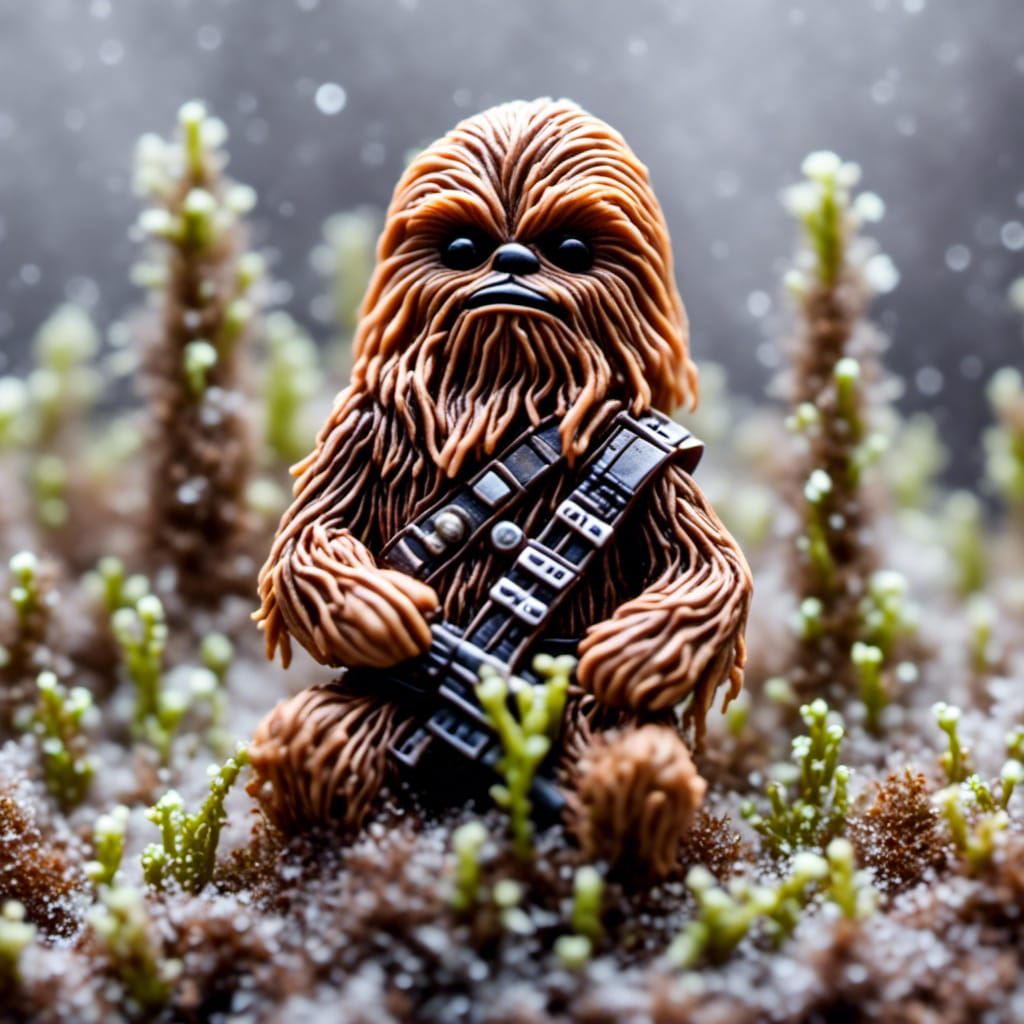 Cute Miniature Chewbacca in Frost Sprouts