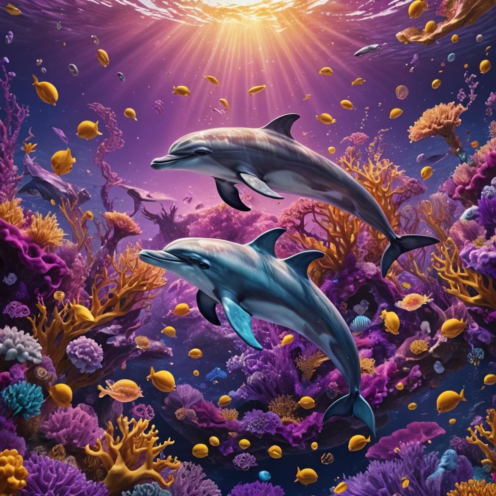 Dolphin Swims in a Sea of Math, Abstract Expressionism