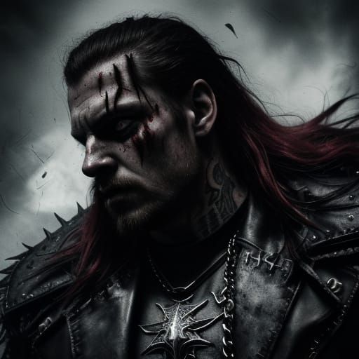 Surreal Dark Fantasy Portrait of a Demonic Male Wrestler in ...