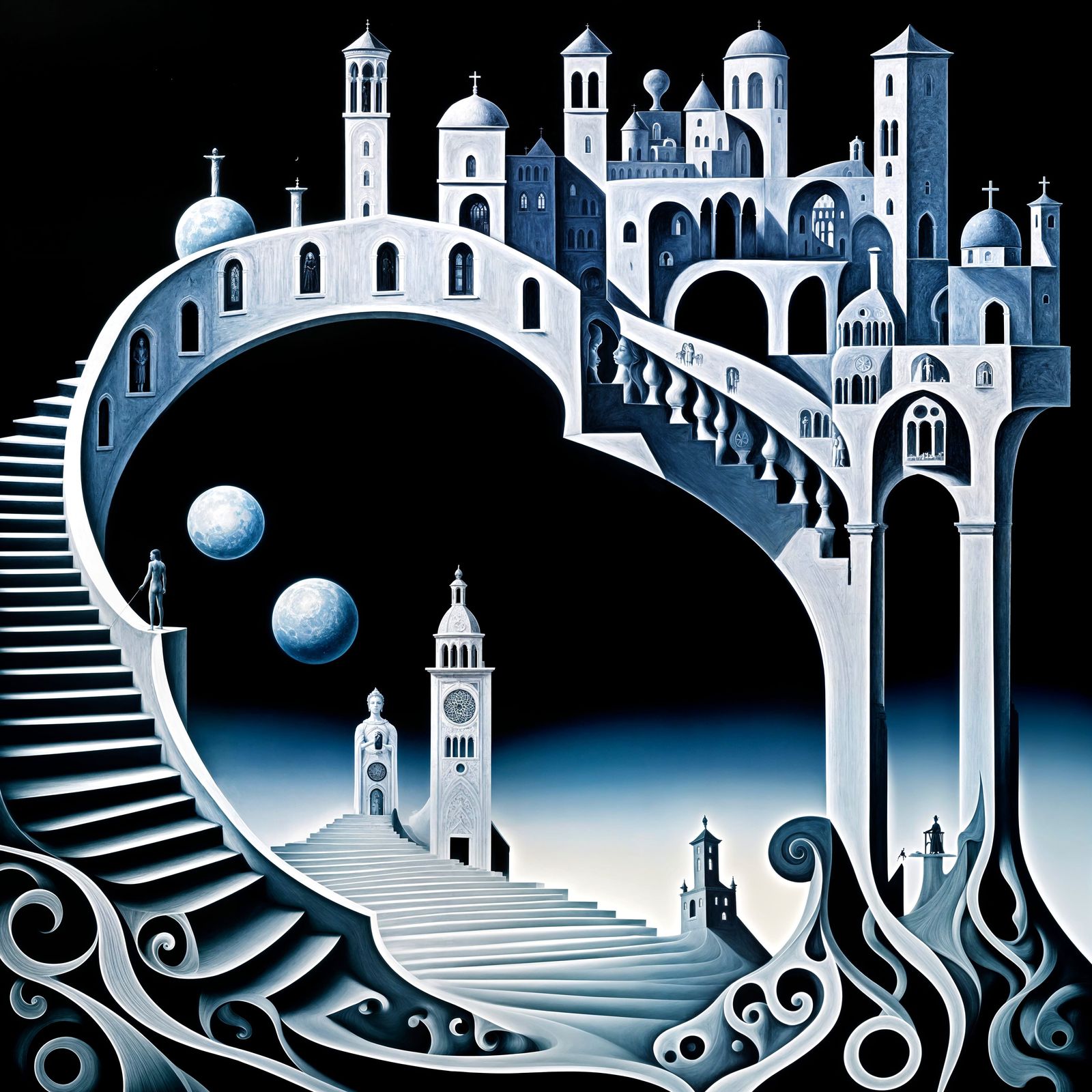 Monochromatic Inner World of Consciousness: Archetypal Dream...