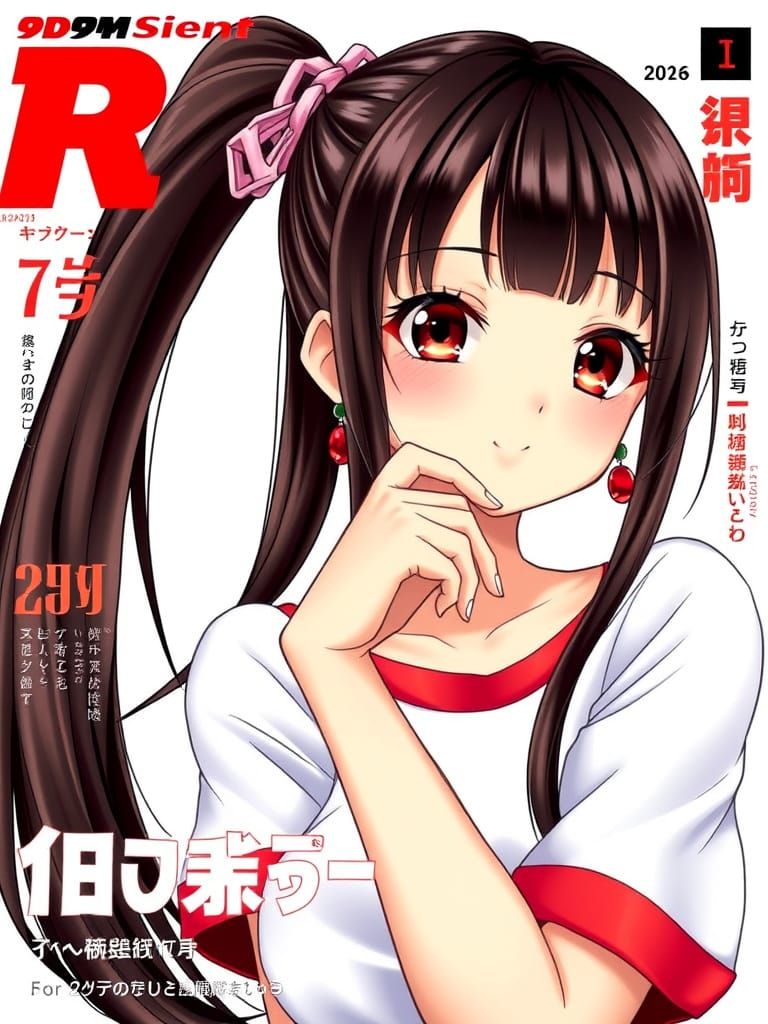 Anime Manga Cover: Beautiful Asian Girl Illustration