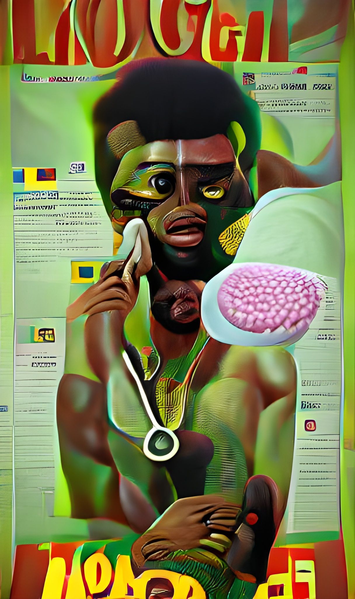 Surreal Pop Art Information Poster in 16k