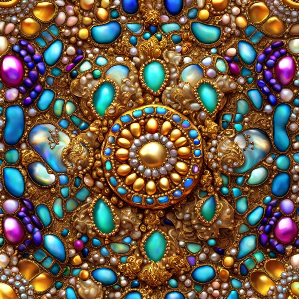 Rajasthan Palace with Intricate Beadwork in Oil Painting Sty...