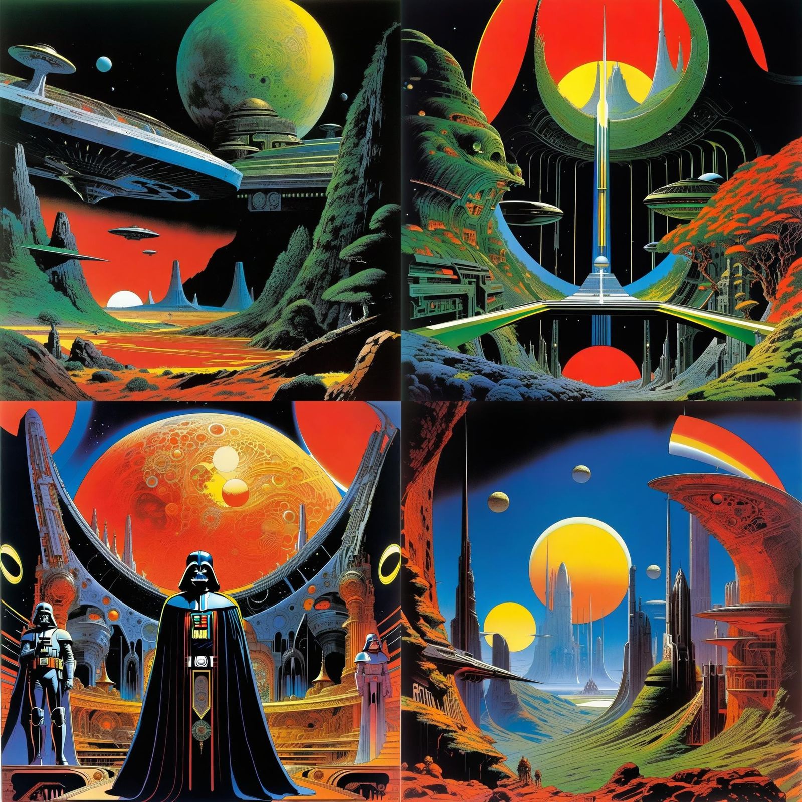 Surreal Landscape in Metal Hurlant Style