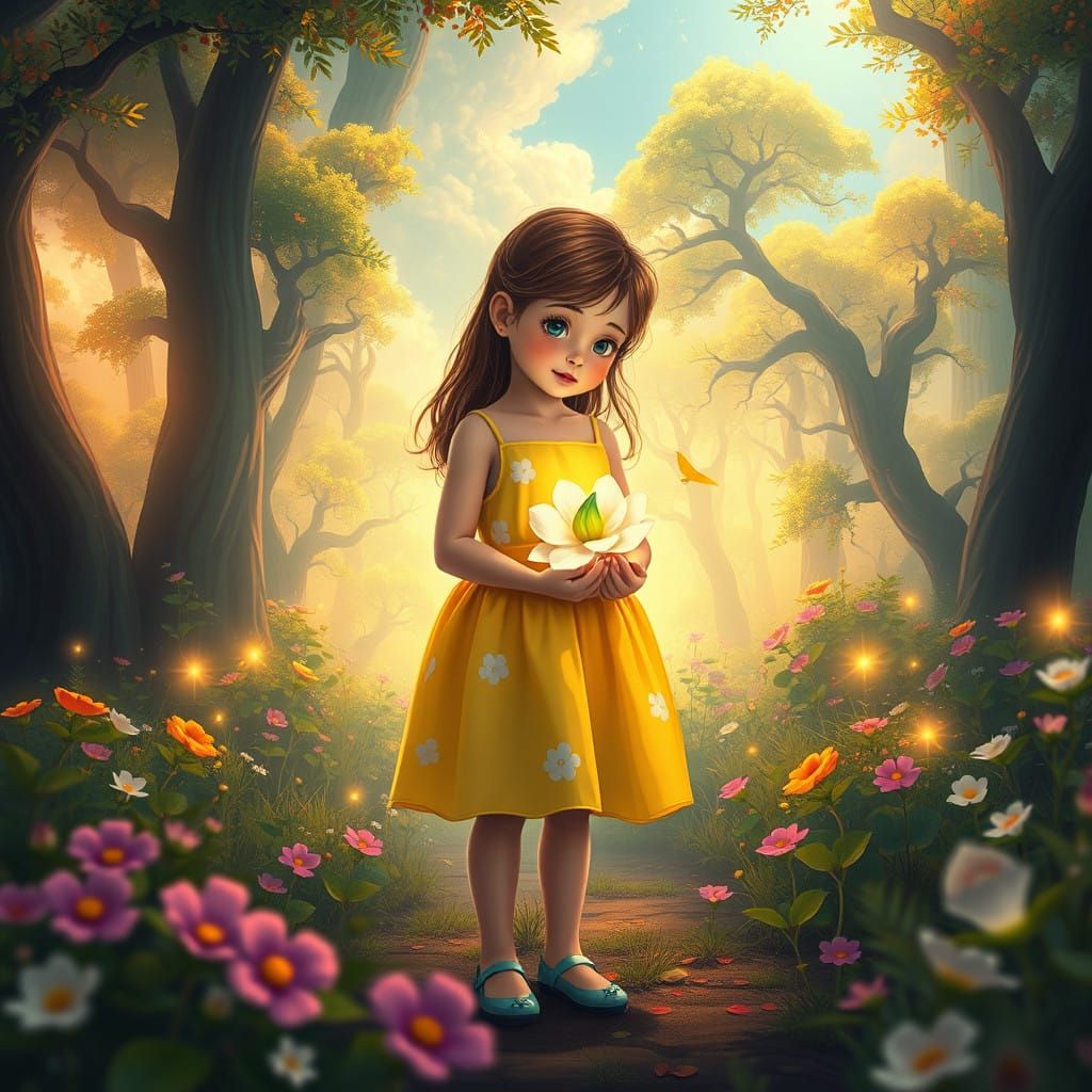 Little Girl Finds Whimsical Hope in Abandoned Forest Wonderl...