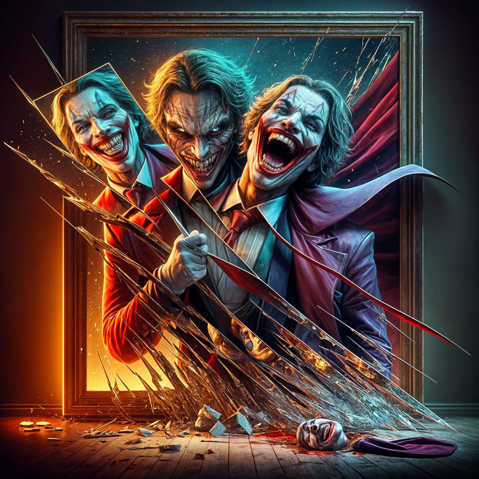 Unstable Villain Gazing into Shattered Mirror