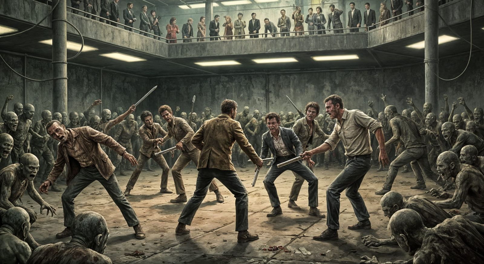 Retro-Futuristic Zombie Arena: Barbaric Fights for Rich Ente...