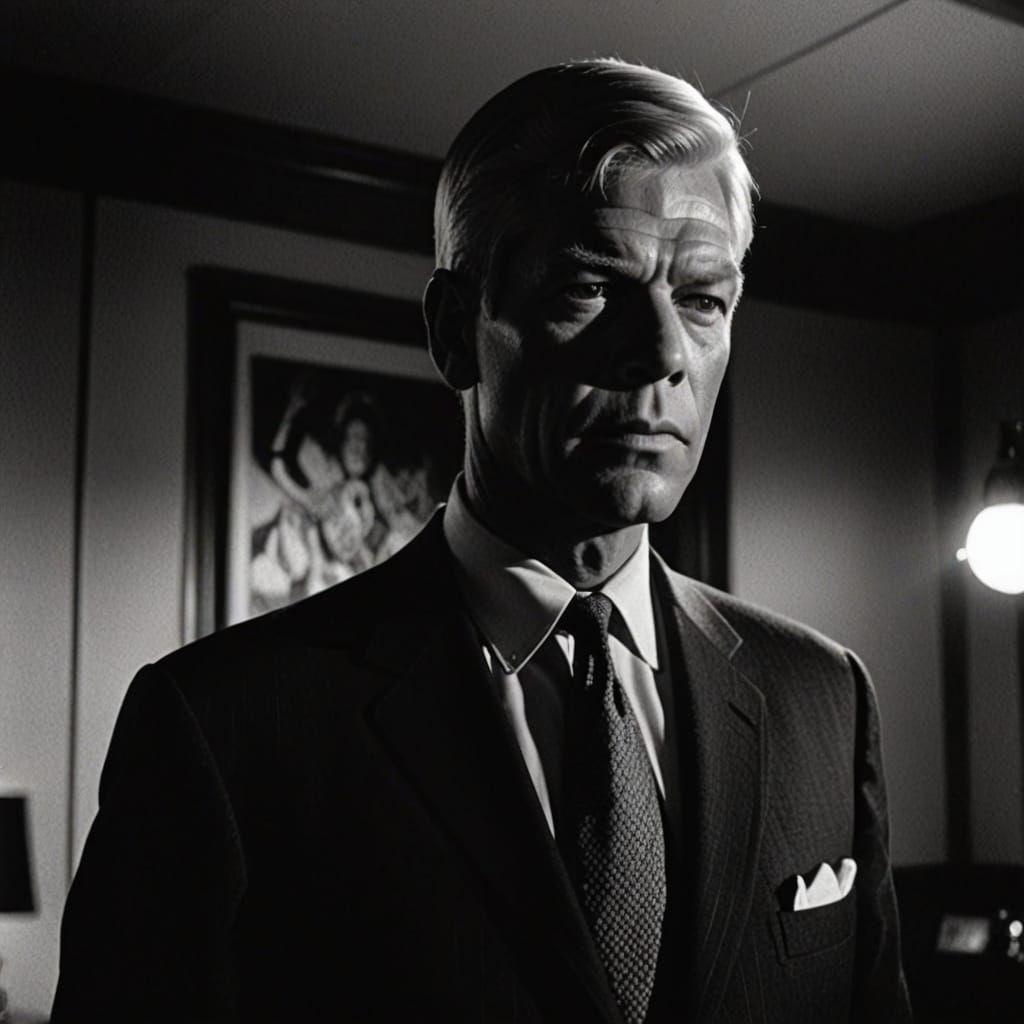Peter Graves in Tense Spy Thriller Scene