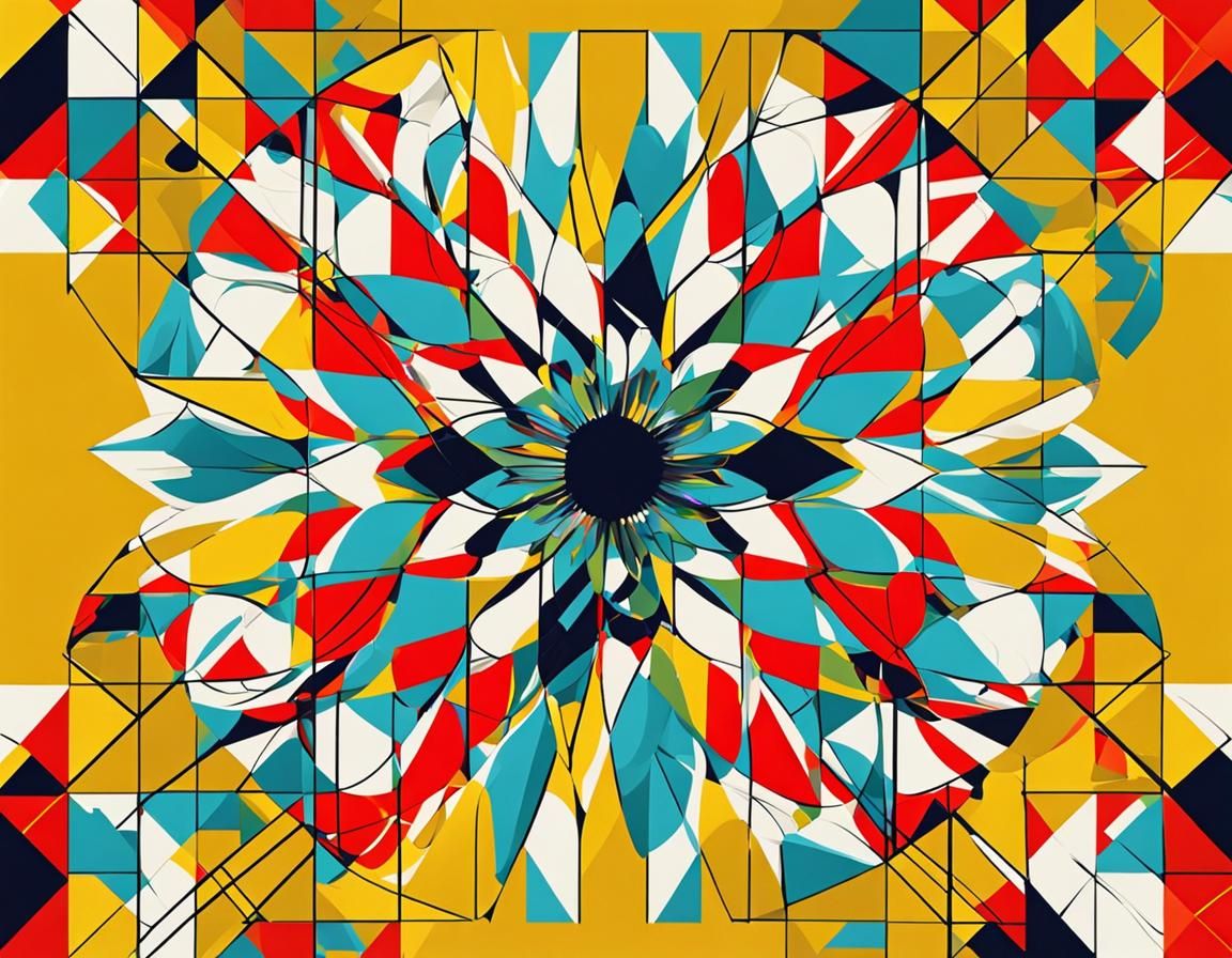 Daisy Bouquet in Pop Art Screen Print Style