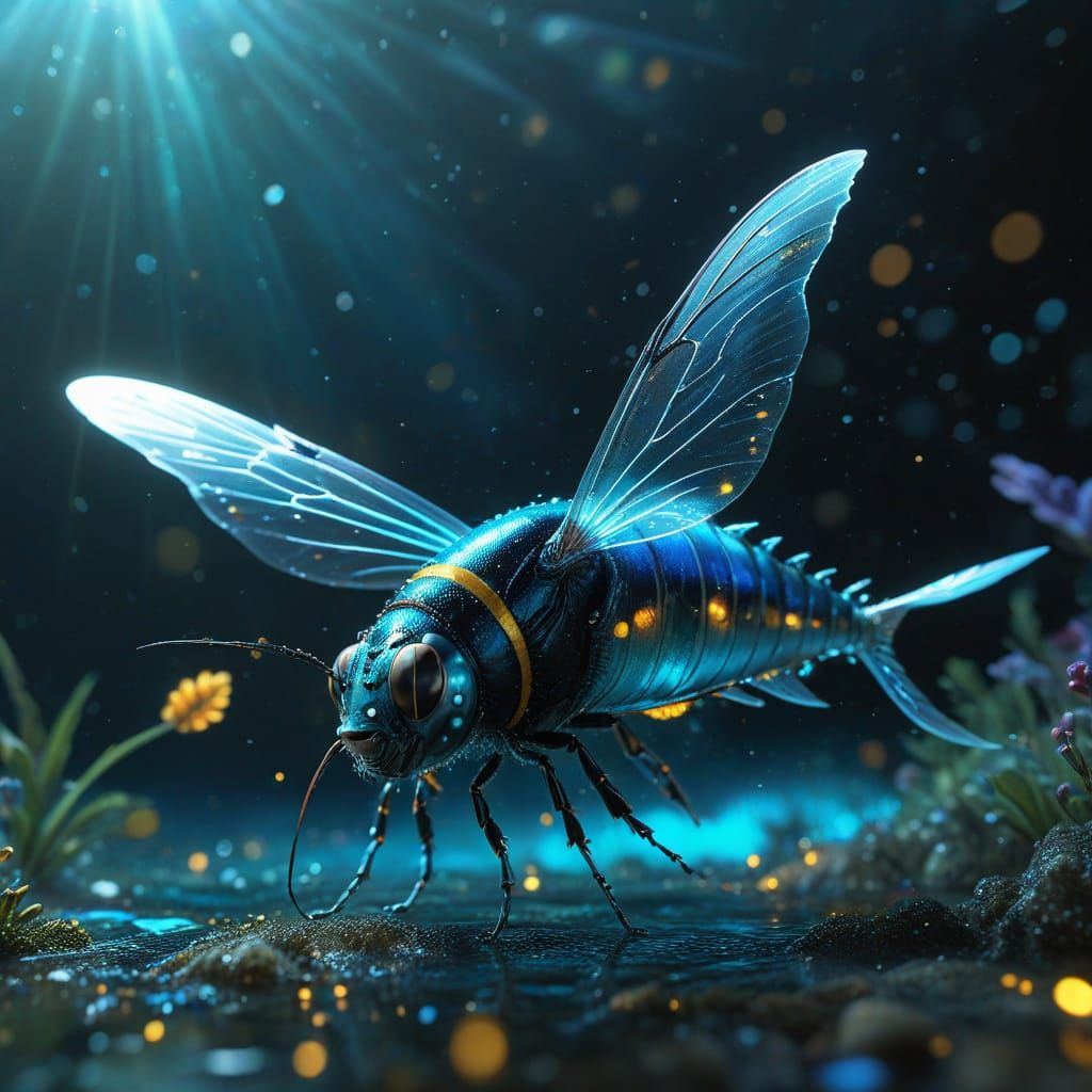 Ethereal Fairy on Bumblebee Tuna: Fantasy Concept Art