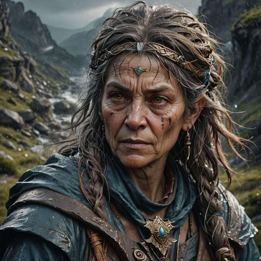 Air Wizard Portrait in Realistic Fantasy Art