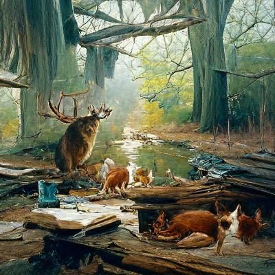 The secret life of animals in the woods
