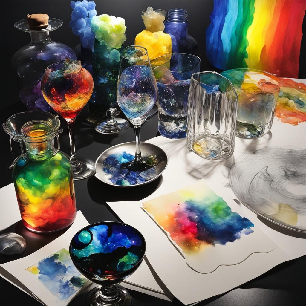 Luminous Fairy Child Flies on Starry Night