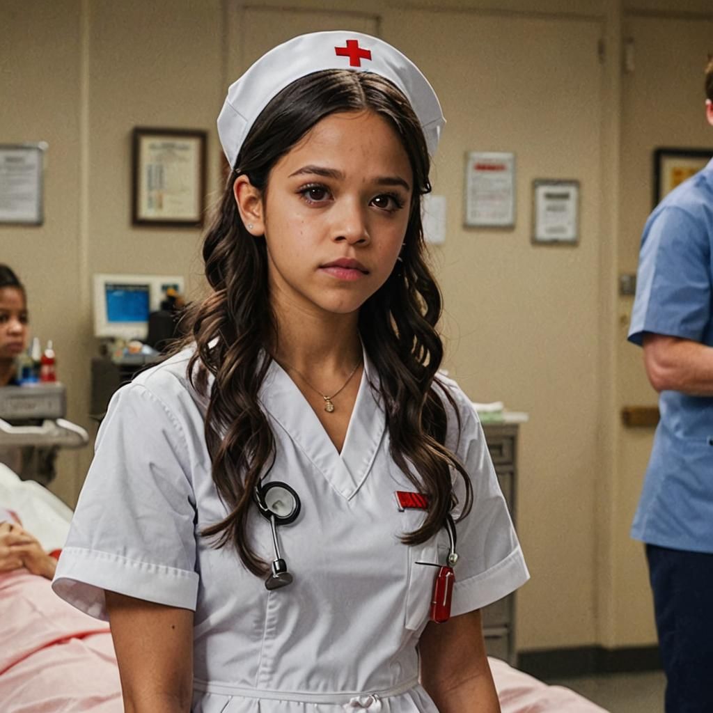 Jenna Ortega as a Stern Nurse