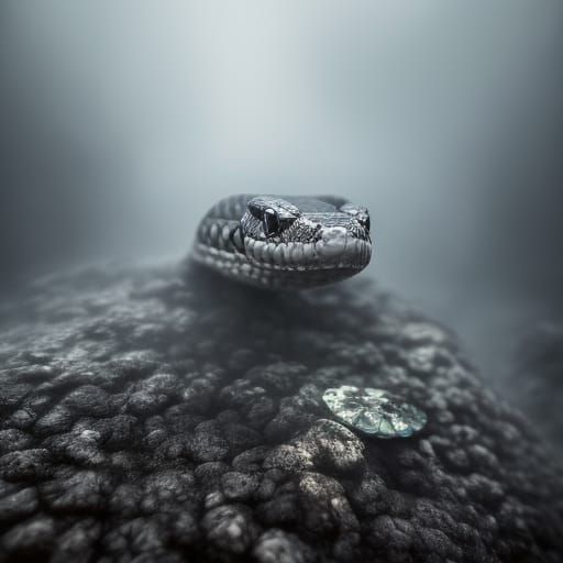 Detailed Snake Portrait in Professional Photography Style