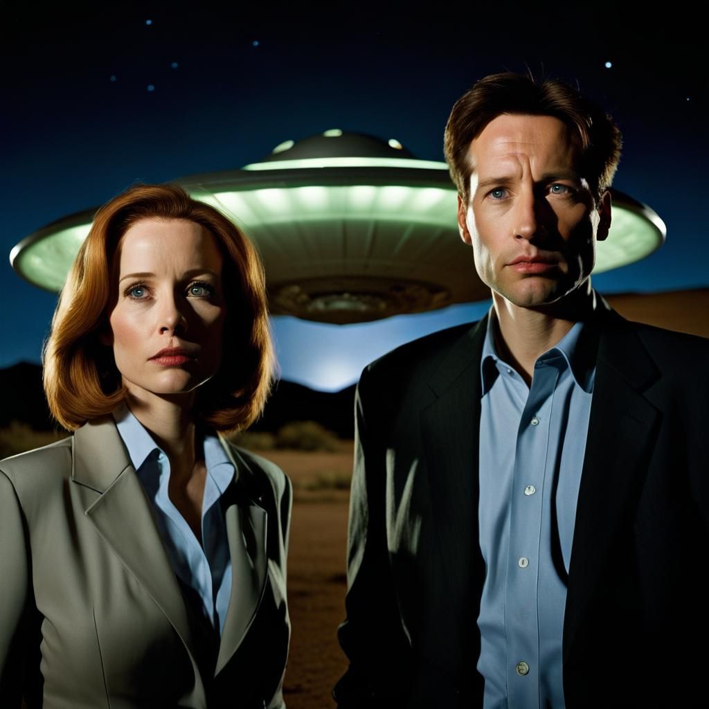 X-Files Agents Investigate UFO Crash in Roswell