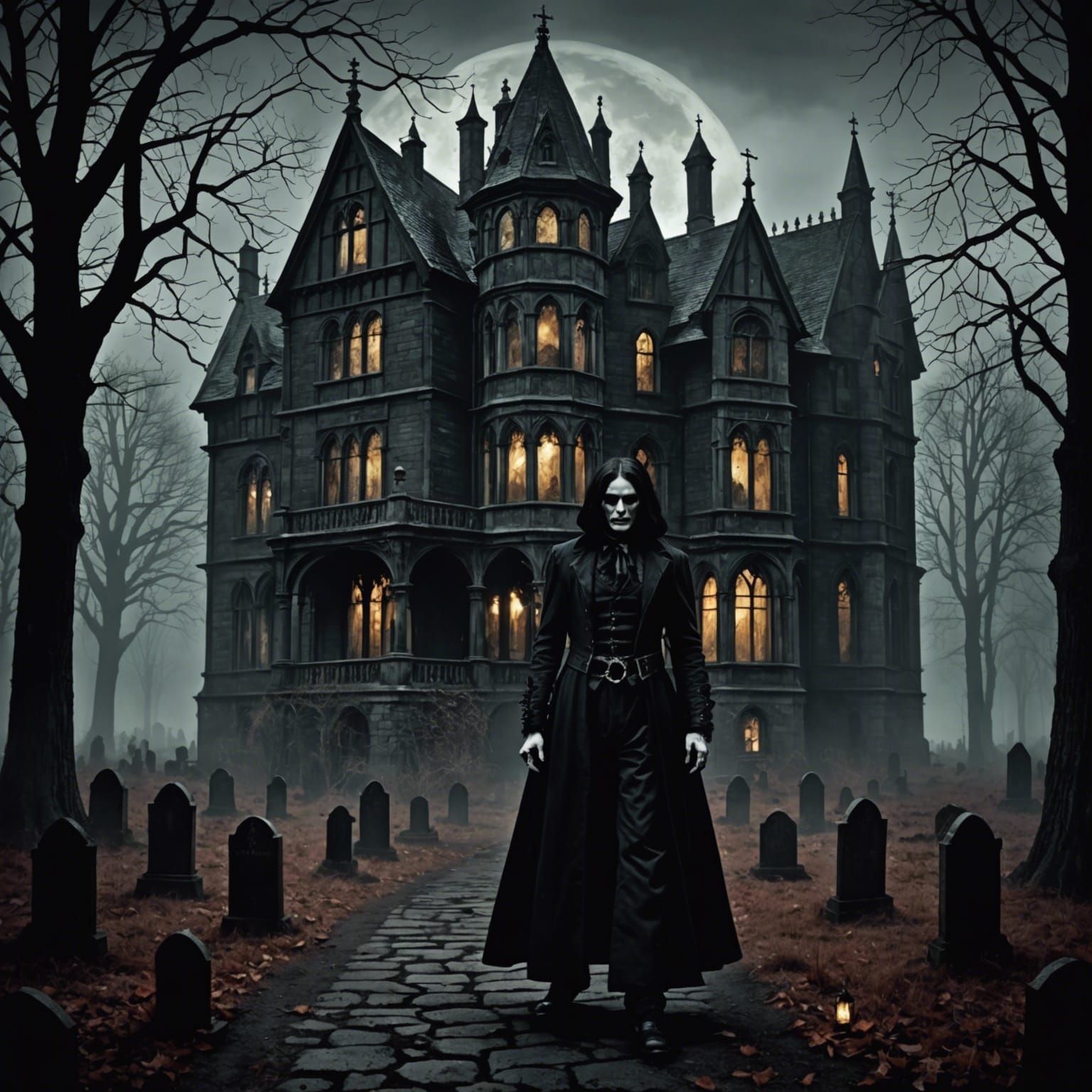 Eerie Gothic Horror Scene Unveiled