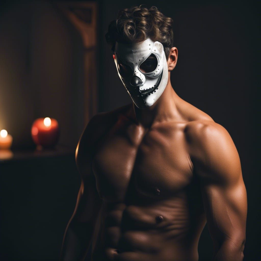 Masked Killer: A Chilling Halloween Portrait