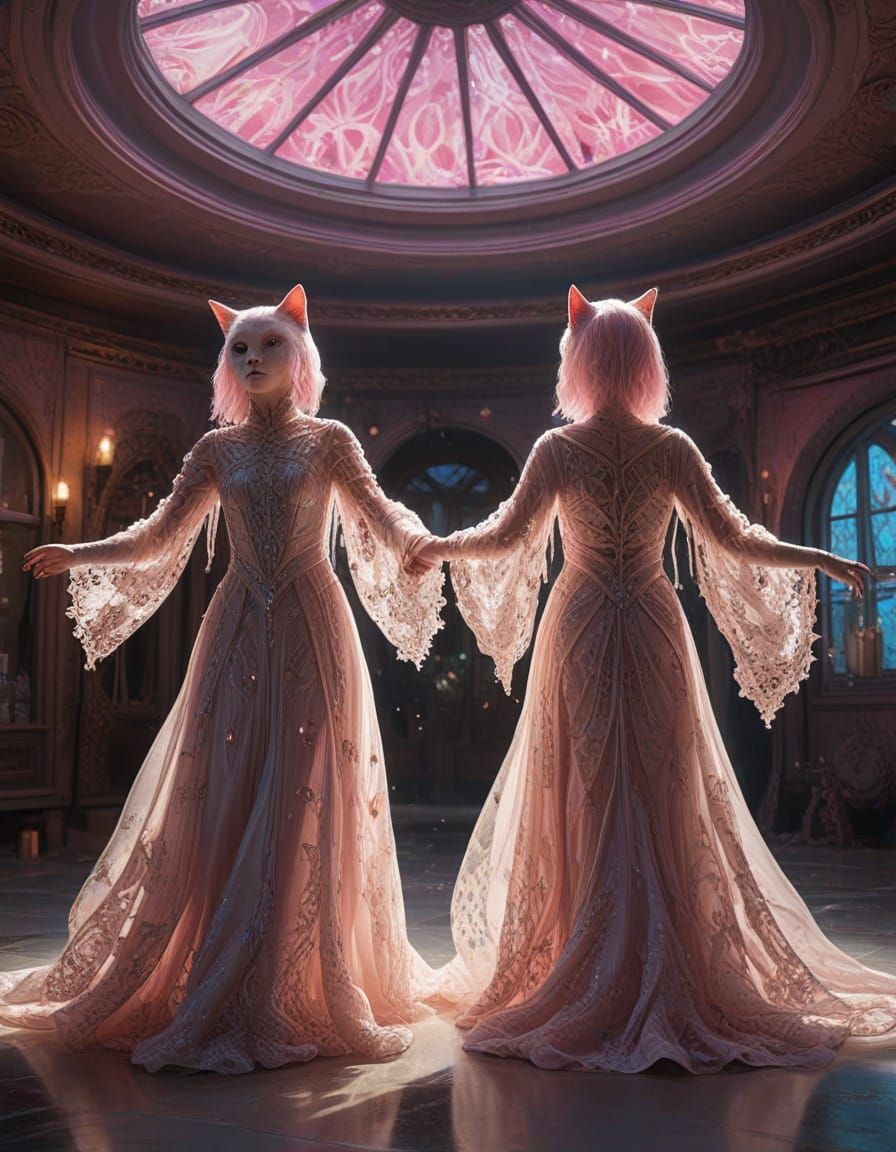 Transparent Spirits Dance in Alien Home