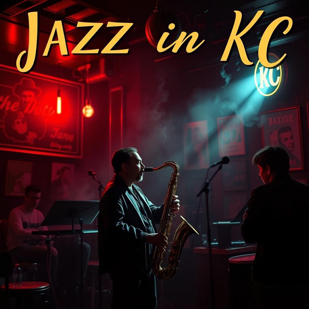 Kansas City Jazz Club in Dystopian Futurism Style