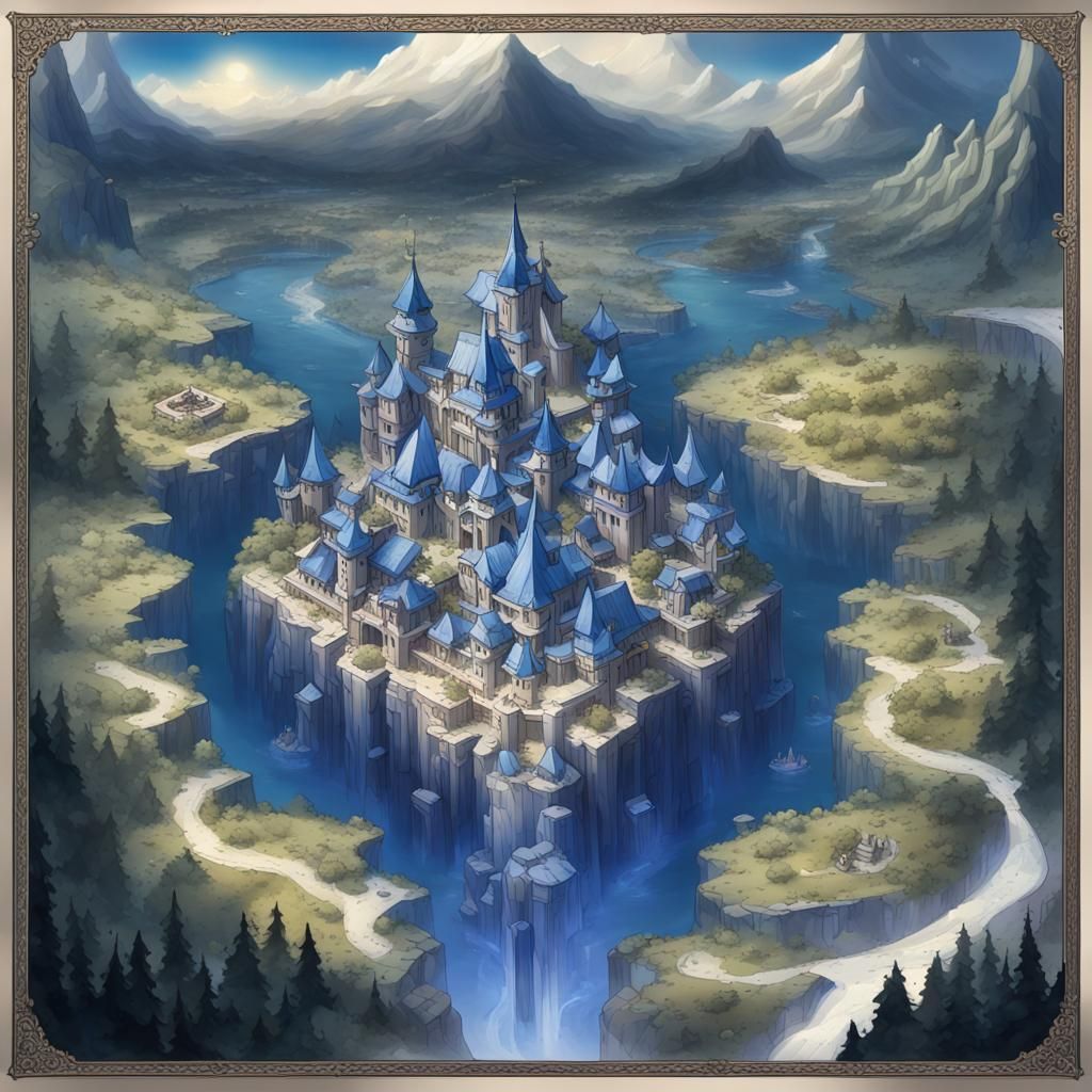 Sapphire Kingdom: A Winter Fantasy Landscape