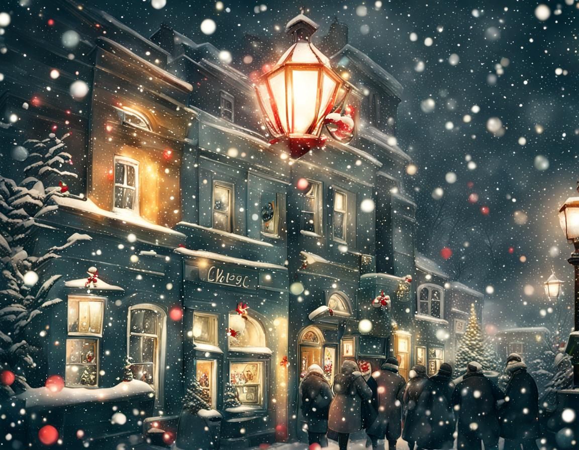 Festive Christmas Holiday Scene