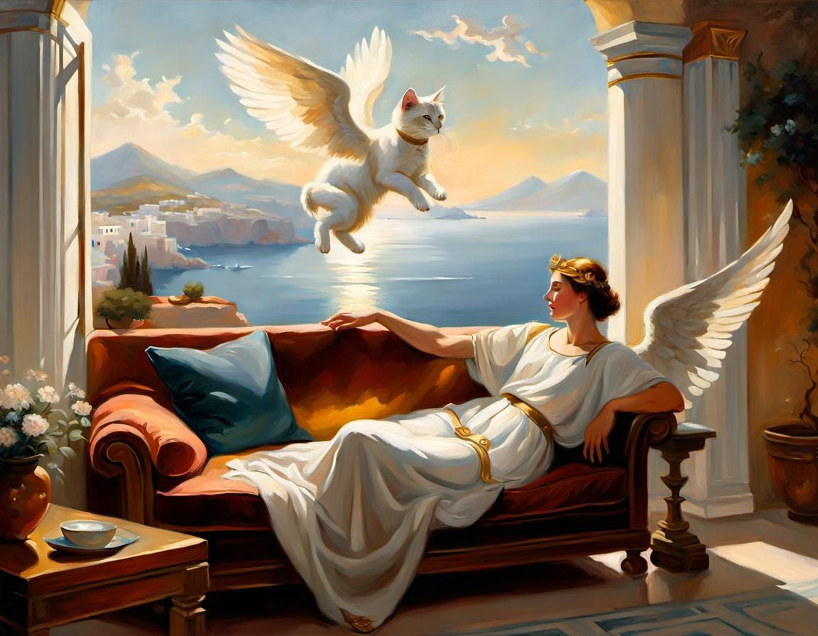 Mythical Greek Living Room Oil Painting