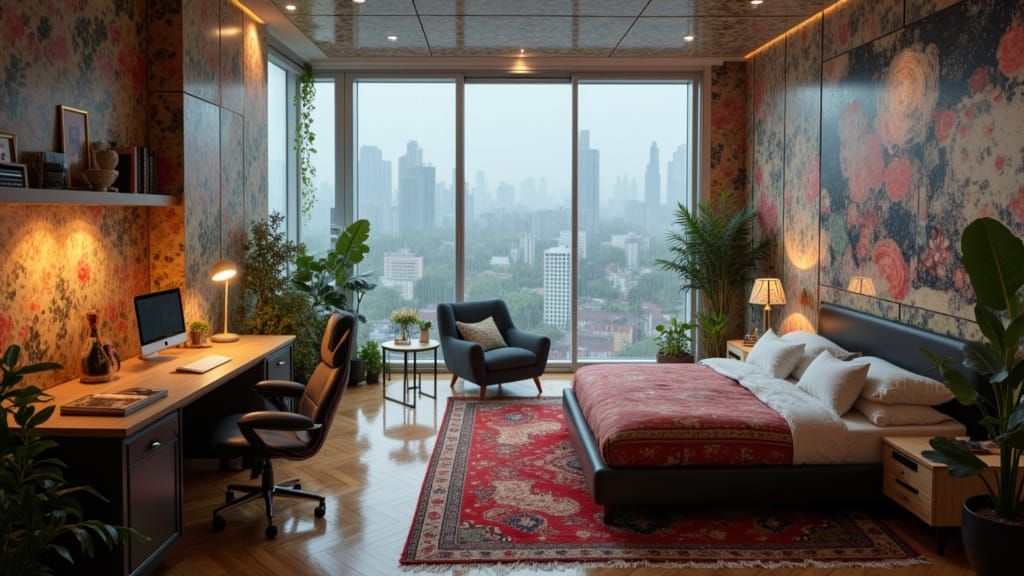 Fancy Boho Chic Hotel Room