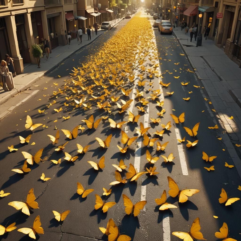 Danaid Butterflies Dance in Golden Afternoon Light