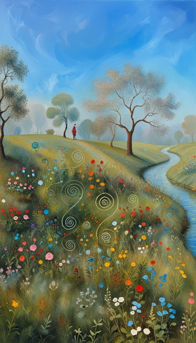 (I went for a walk:1.5), Paul Klee and Marc Chagall, (spiral...