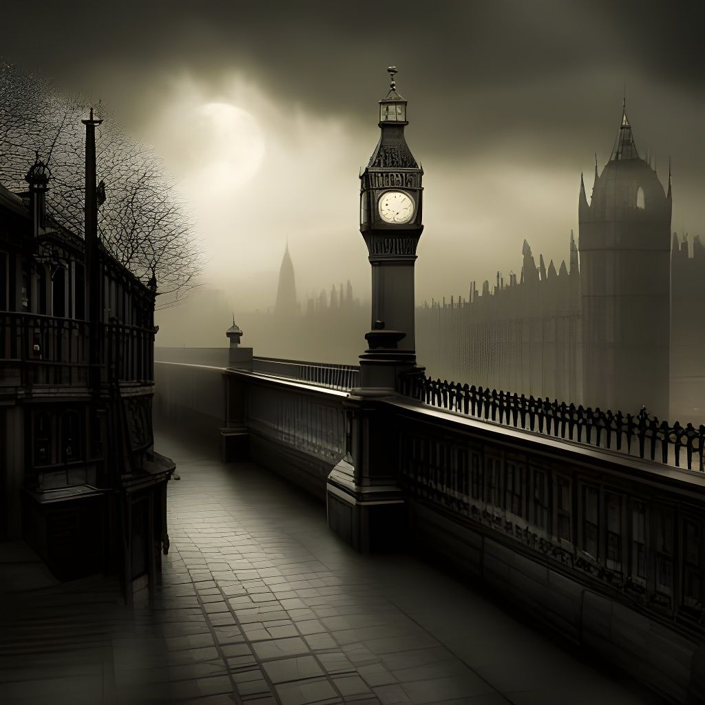 Foggy Victorian London in Gothic Style