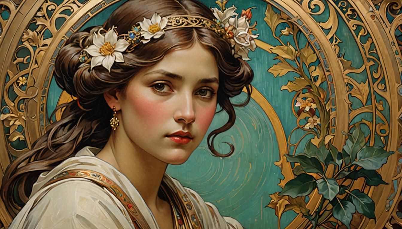 Group Portrait in Alphonse Mucha Style