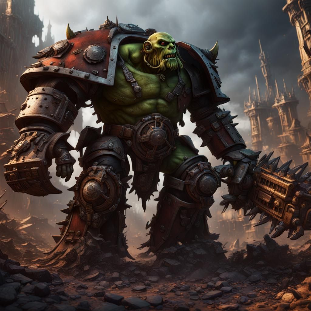 Ork Warhammer 40k Matte Painting