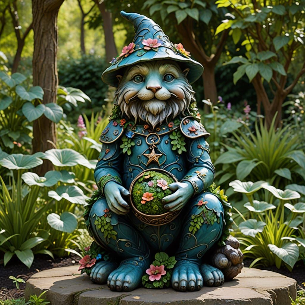 Magical Whimsical Garden Ornament: A Fantasy Creation