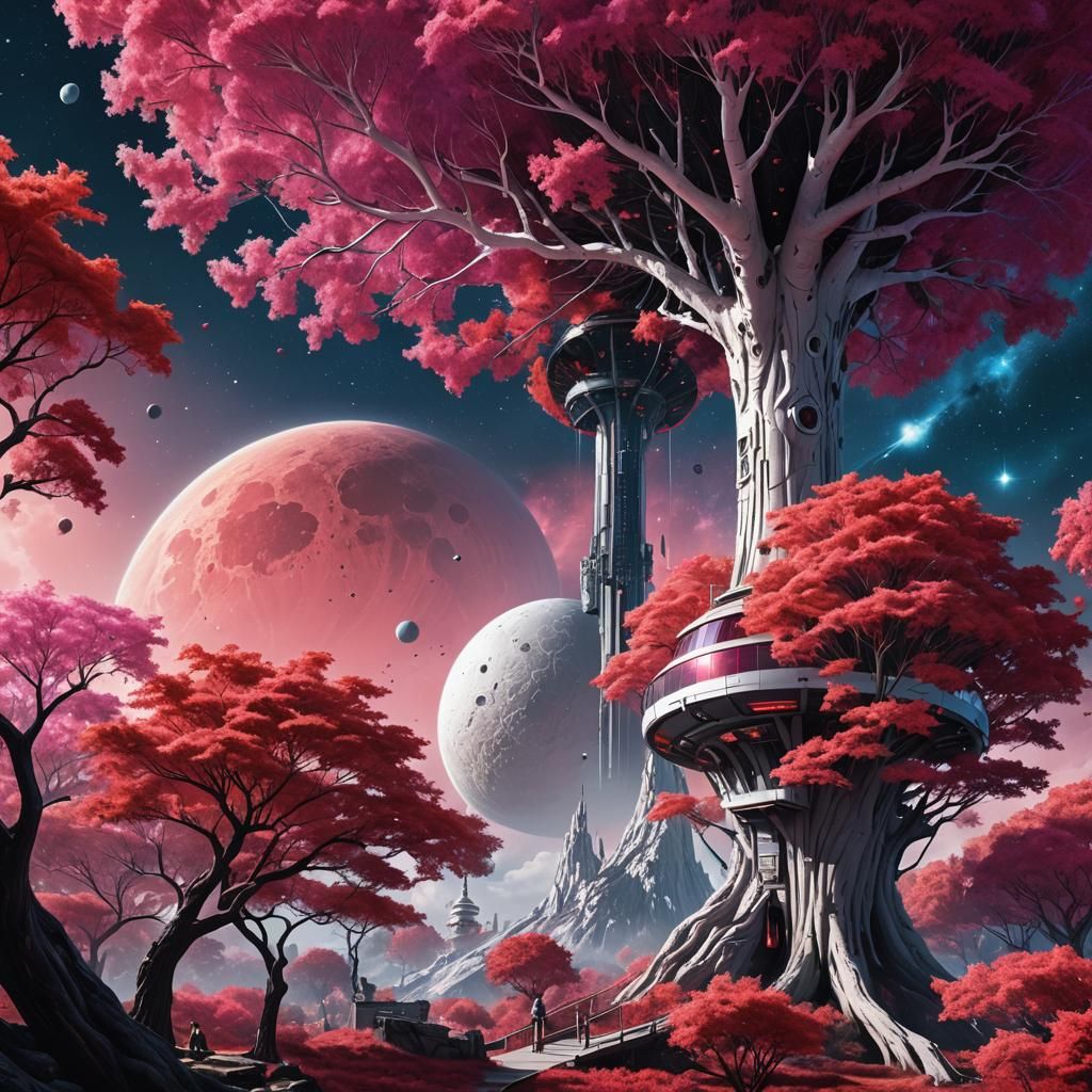 Space Capsule Treehouse on Alien Moon