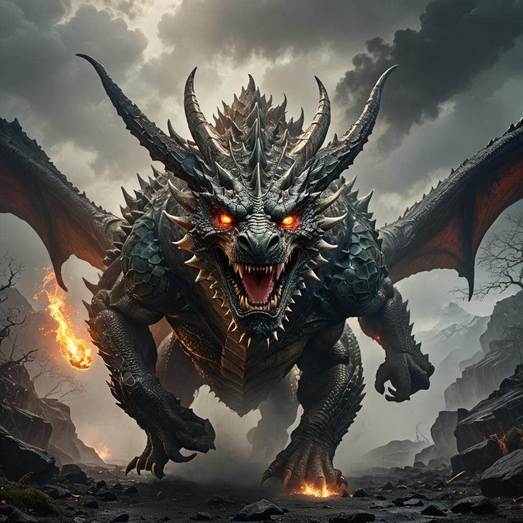 Epic giant dragon