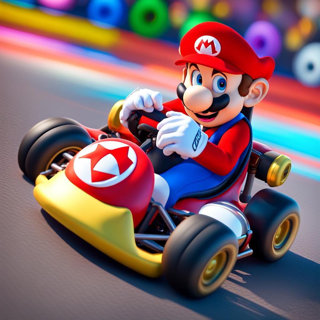 Mario Kart Reimagined: Pixar-Style 3D Art