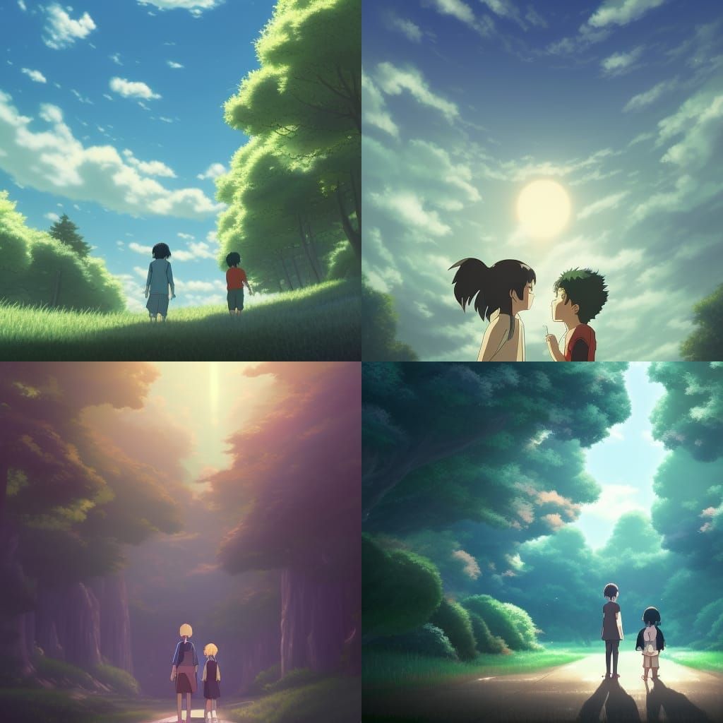 Anime Key Visual Inspired by Studio Ghibli