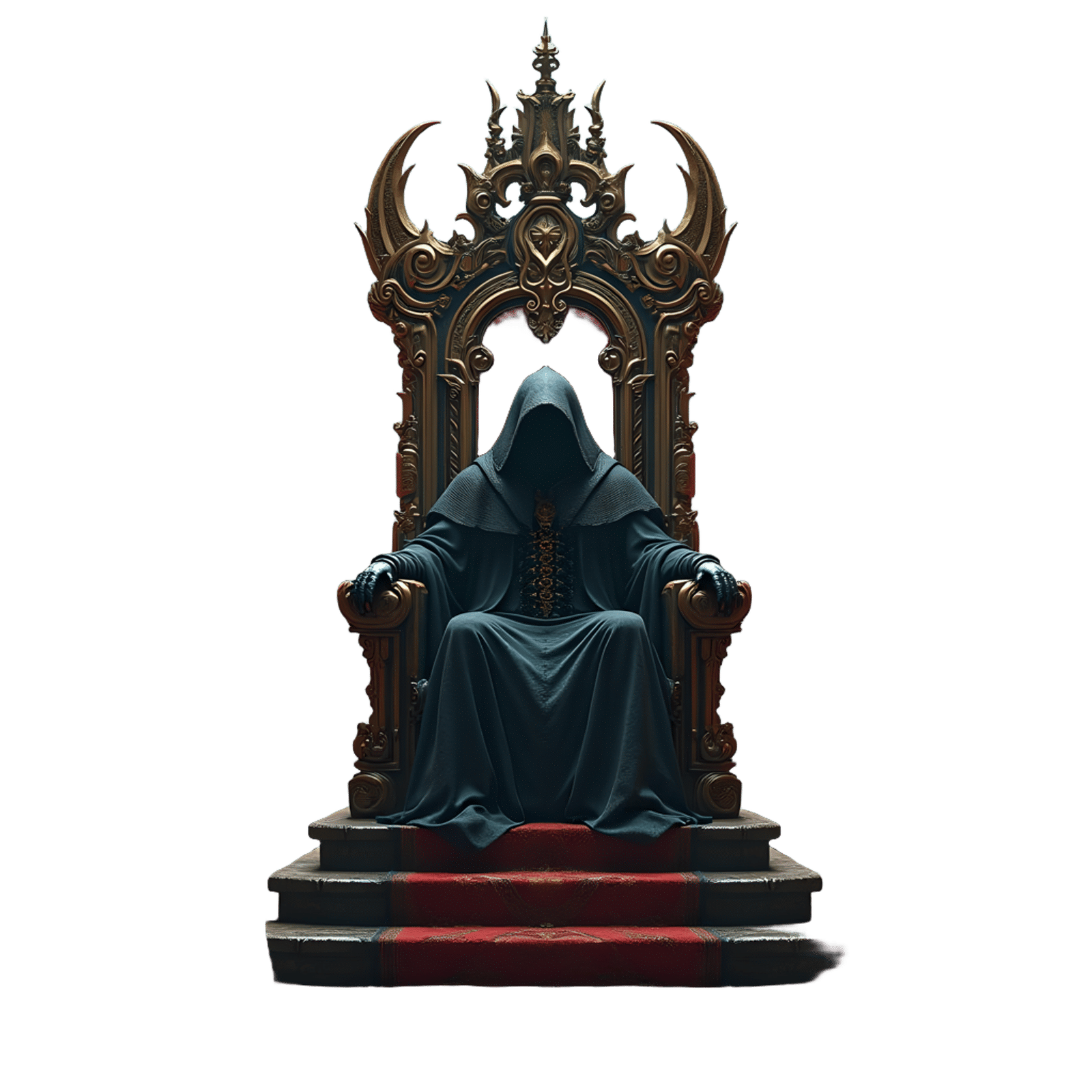 Evil King on Throne: Detailed Matte Painting