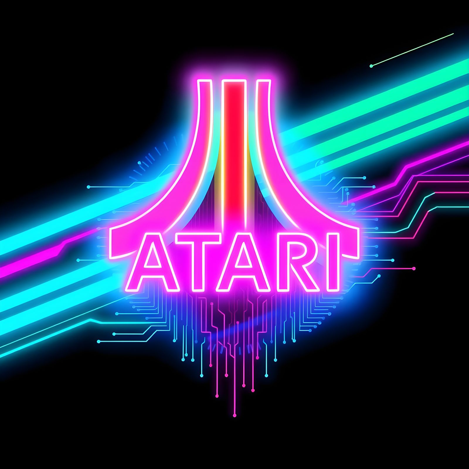 Neon Atari Logo: A Retro-Futuristic Reimagining