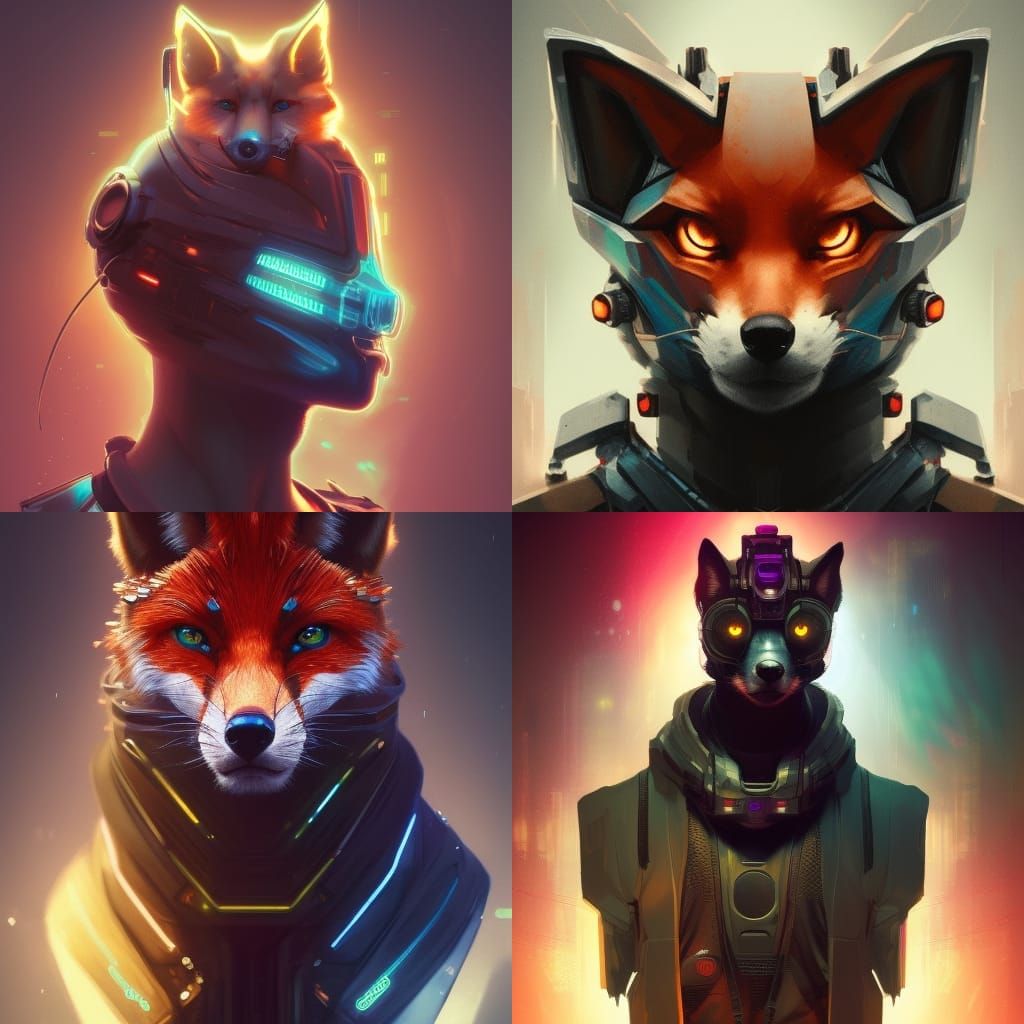Cyberpunk fox