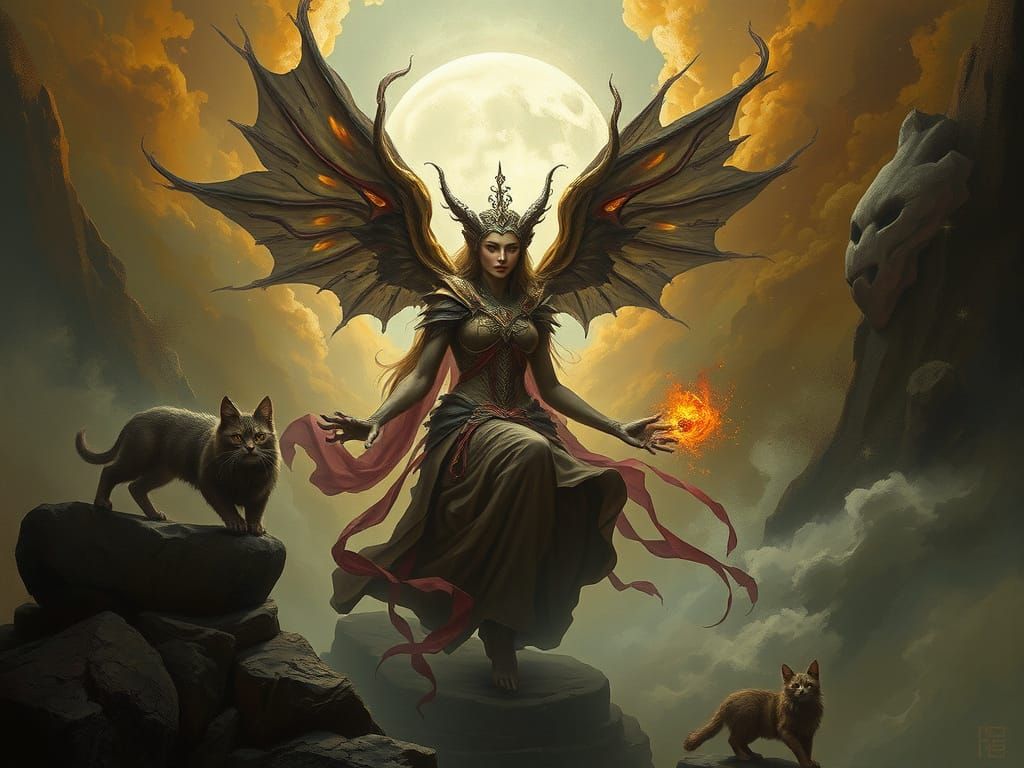 Mysterious Elder Oracle in Whimsical Dreamscapes